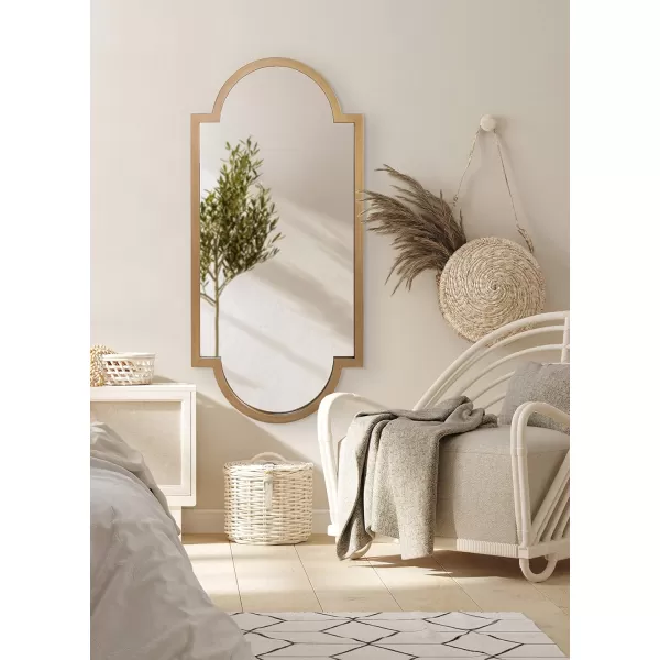 imageKate and Laurel Jovie Modern Panel Wall Mirror 20 x 42 Gold Glam Decorative Mirror for WallGold