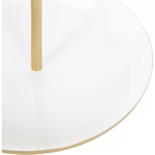 imageKate and Laurel Laranya Modern Decorative Table Mirror 11 x 15 Black and Gold Glamorous Freestanding Tabletop Mirror with Robust Metal Tray for Makeup and Jewelry Storage and DisplayWhiteGold