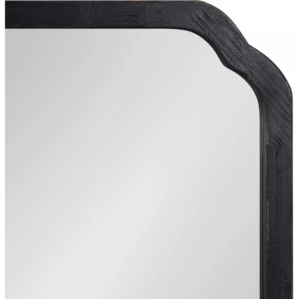 imageKate and Laurel Marston Farmhouse Rectangle Wall Mirror 24 x 36 Rustic Brown Decorative Rustic Mirror for WallBlack