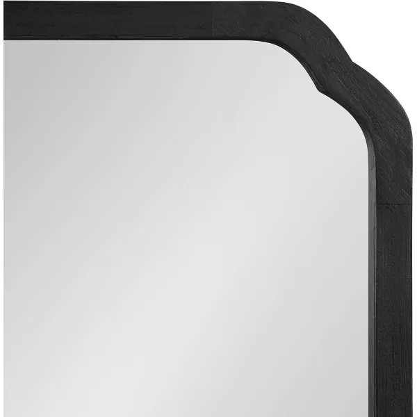 imageKate and Laurel Marston Farmhouse Rectangle Wall Mirror 24 x 36 Rustic Brown Decorative Rustic Mirror for WallBlack