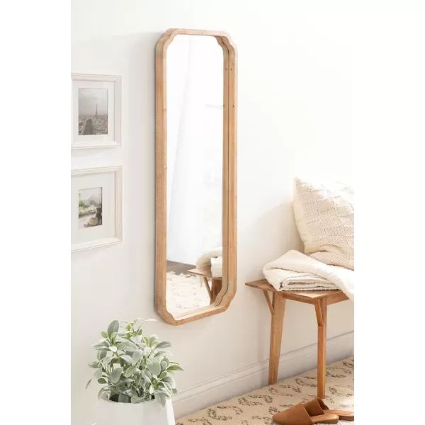 imageKate and Laurel Marston Farmhouse Rectangle Wall Mirror 24 x 36 Rustic Brown Decorative Rustic Mirror for WallBrown