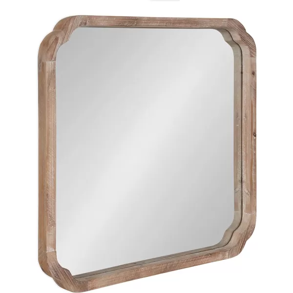 imageKate and Laurel Marston Farmhouse Rectangle Wall Mirror 24 x 36 Rustic Brown Decorative Rustic Mirror for WallRustic Brown