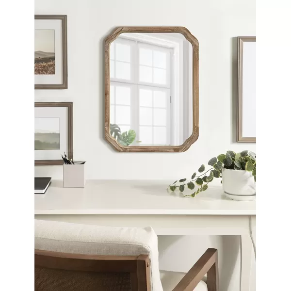 imageKate and Laurel Marston Farmhouse Rectangle Wall Mirror 24 x 36 Rustic Brown Decorative Rustic Mirror for WallRustic Brown