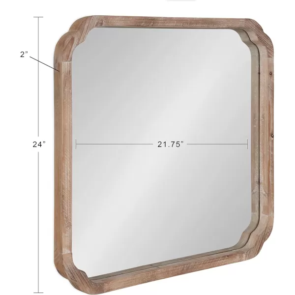 imageKate and Laurel Marston Farmhouse Rectangle Wall Mirror 24 x 36 Rustic Brown Decorative Rustic Mirror for WallRustic Brown