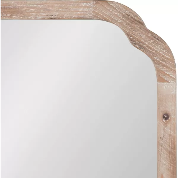 imageKate and Laurel Marston Farmhouse Rectangle Wall Mirror 24 x 36 Rustic Brown Decorative Rustic Mirror for WallRustic Brown