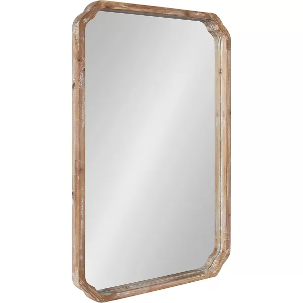 imageKate and Laurel Marston Farmhouse Rectangle Wall Mirror 24 x 36 Rustic Brown Decorative Rustic Mirror for WallRustic Brown