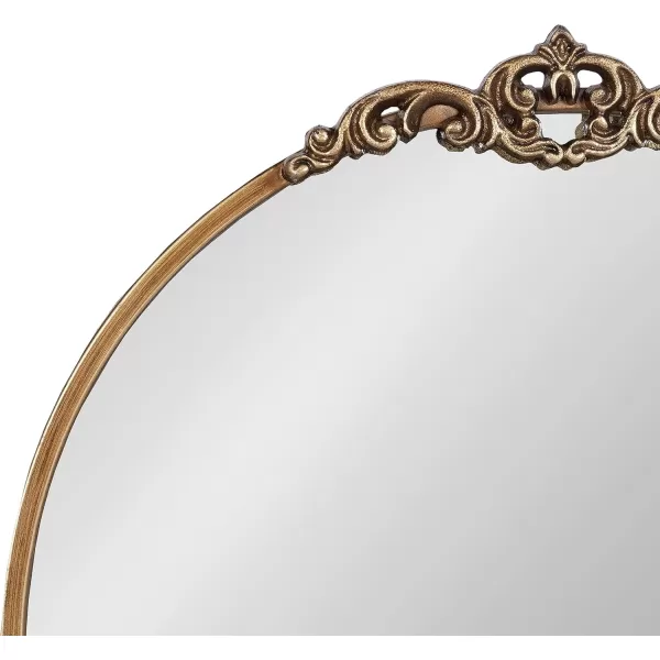 imageKate and Laurel Myrcelle Traditional Arched Mirror with Shelf 21 x 28 Antique Gold Vintage Arch Shelf Mirror with Ornate Garland Detailing Along The Crown and Edges of The FrameGold