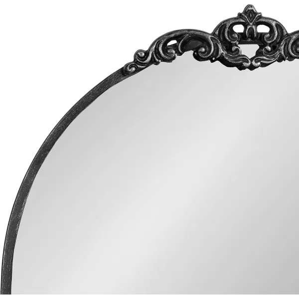 imageKate and Laurel Myrcelle Traditional Arched Mirror with Shelf 21 x 28 Antique Gold Vintage Arch Shelf Mirror with Ornate Garland Detailing Along The Crown and Edges of The FrameBlack