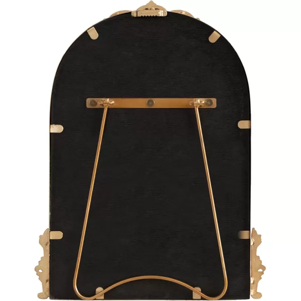 imageKate and Laurel Myrcelle Traditional Arched Tabletop Easel Mirror 14 x 19 Gold Vintage Small Arch Mirror with Ornate Garland Detailing Along The Crown and Edges of The Frame