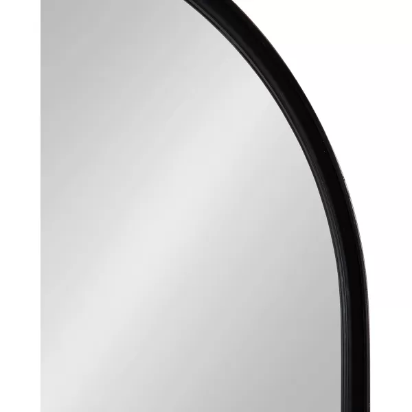 imageKate and Laurel Owing Farmhouse Arched Wall Mirror with Shelf 24 x 32 Black and Gray Decorative Rustic Mirror with Shelf Ledge for Storage and DisplayGrayBlack