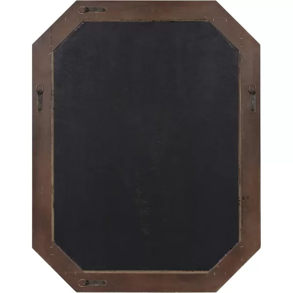 imageKate and Laurel Palmer Large Rustic Octagon Wall Mirror 36quot x 28quot Coastal Blue and Rustic Brown Distressed TwoTone Farmhouse Wall AccentBlue