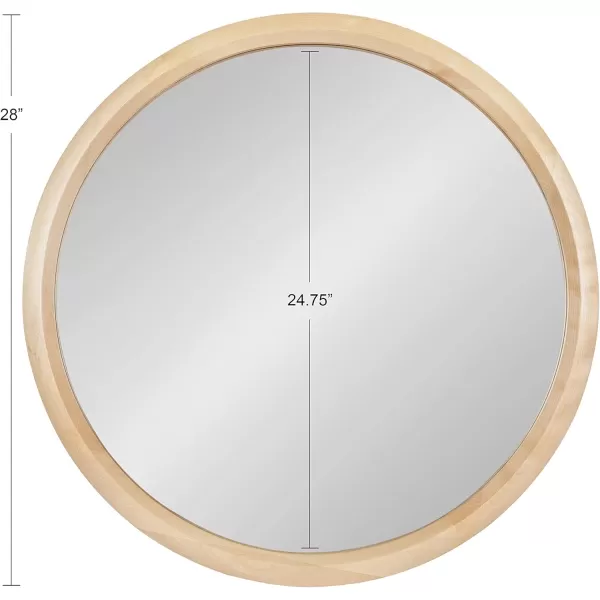 imageKate and Laurel Pao Traditional Oval Wood Framed Wall Mirror 24 x 36 Walnut Brown Decorative Mirror for WallNatural