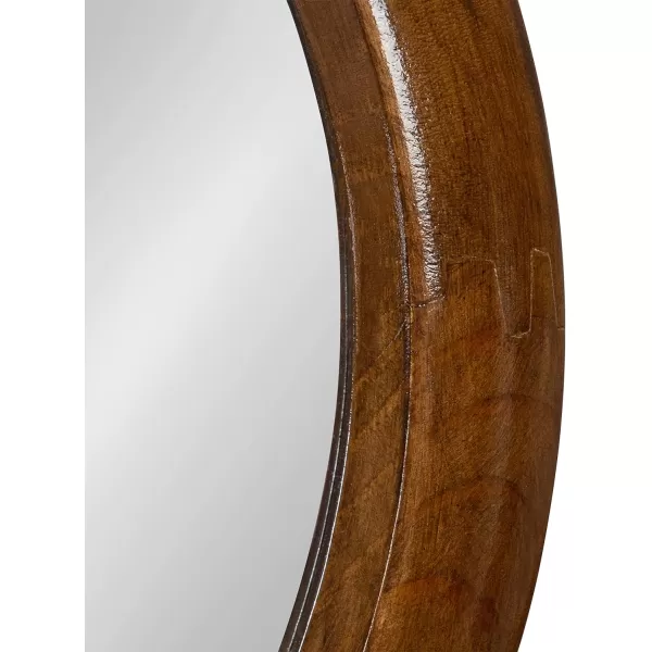 imageKate and Laurel Pao Traditional Oval Wood Framed Wall Mirror 24 x 36 Walnut Brown Decorative Mirror for WallWalnut Brown