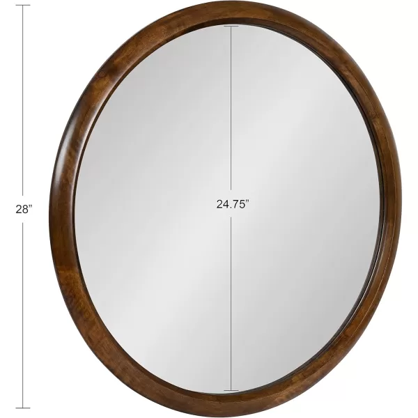 imageKate and Laurel Pao Traditional Oval Wood Framed Wall Mirror 24 x 36 Walnut Brown Decorative Mirror for WallWalnut Brown