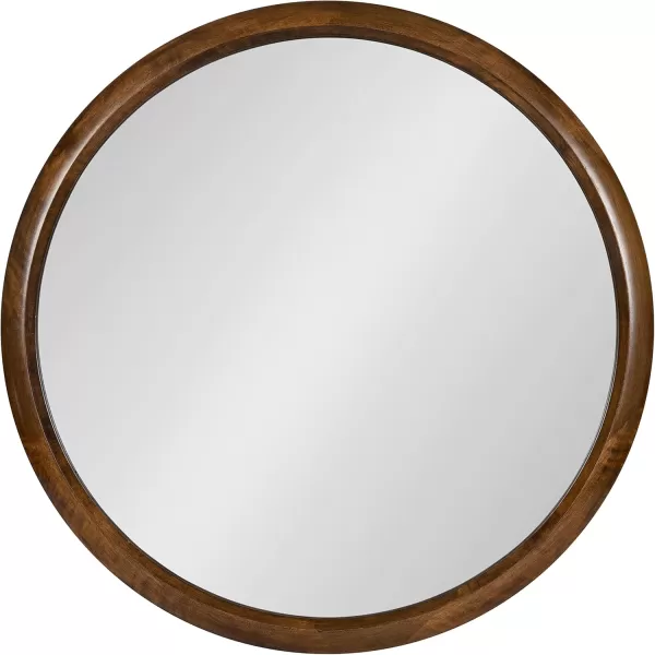 imageKate and Laurel Pao Traditional Oval Wood Framed Wall Mirror 24 x 36 Walnut Brown Decorative Mirror for WallWalnut Brown