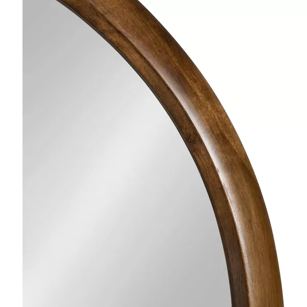 imageKate and Laurel Pao Traditional Oval Wood Framed Wall Mirror 24 x 36 Walnut Brown Decorative Mirror for WallWalnut Brown