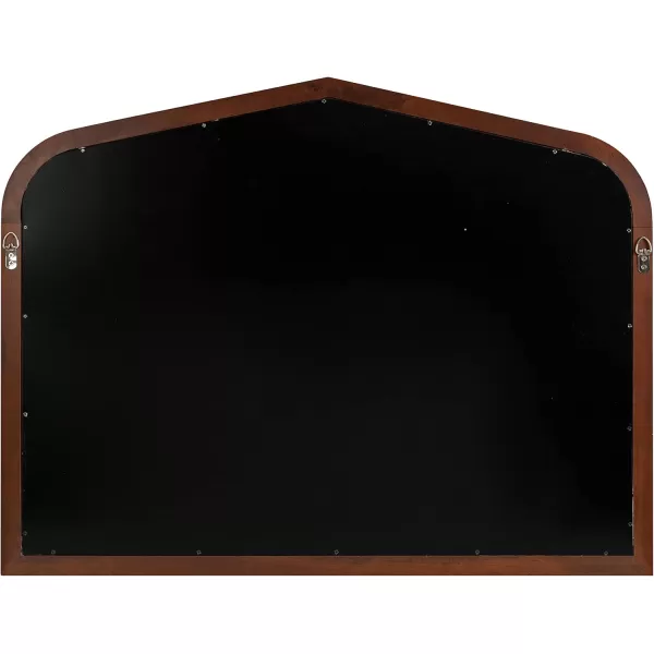 imageKate and Laurel Tudor Traditional Wooden Wide Arch Wall Mirror 36 x 28 Walnut Brown Vintage Arched Hanging Mirror with Pointed Arch and Pieced Wood FrameWalnut Brown
