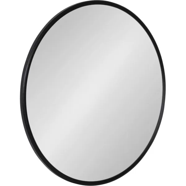 imageKate and Laurel Caskill Modern Wall Mirror 30quot Black Chic Circular Mirror for Wall DecorBlack