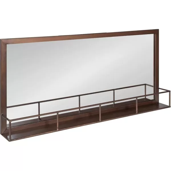 imageKate and Laurel Jackson Modern Wall Mirror with Shelf 18 x 40 Bronze Decorative Mirror with Functional Shelf for Storage and Display