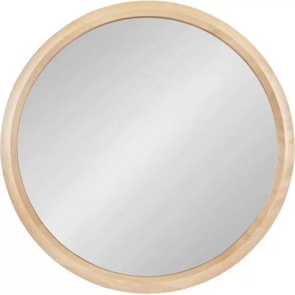 imageKate and Laurel Pao Traditional Oval Wood Framed Wall Mirror 24 x 36 Walnut Brown Decorative Mirror for WallNatural