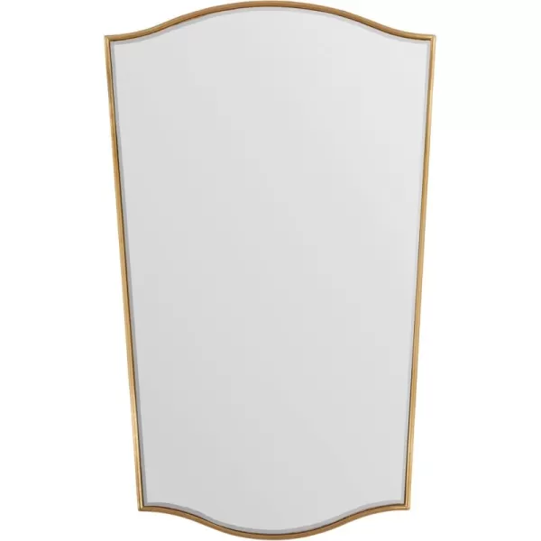 imageKate and Laurel Sedelle Vintage Tapered Wall Mirror 22 x 36 Gold MidCentury Decorative Scalloped Mirror for Use as Bathroom Mirror for Over Sink or Fireplace Mantel Mirror Statement