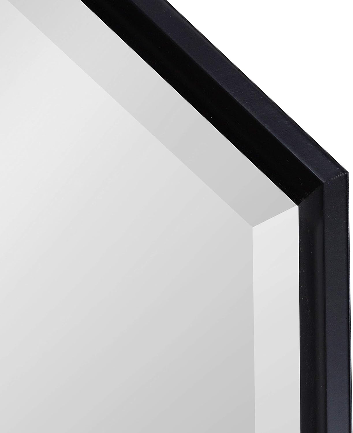 imageKate and Laurel Calter Modern Full Length Framed Octagon Wall Mirror 16 x 485 Black Decorative Glam Geometric Wall AccentBlack