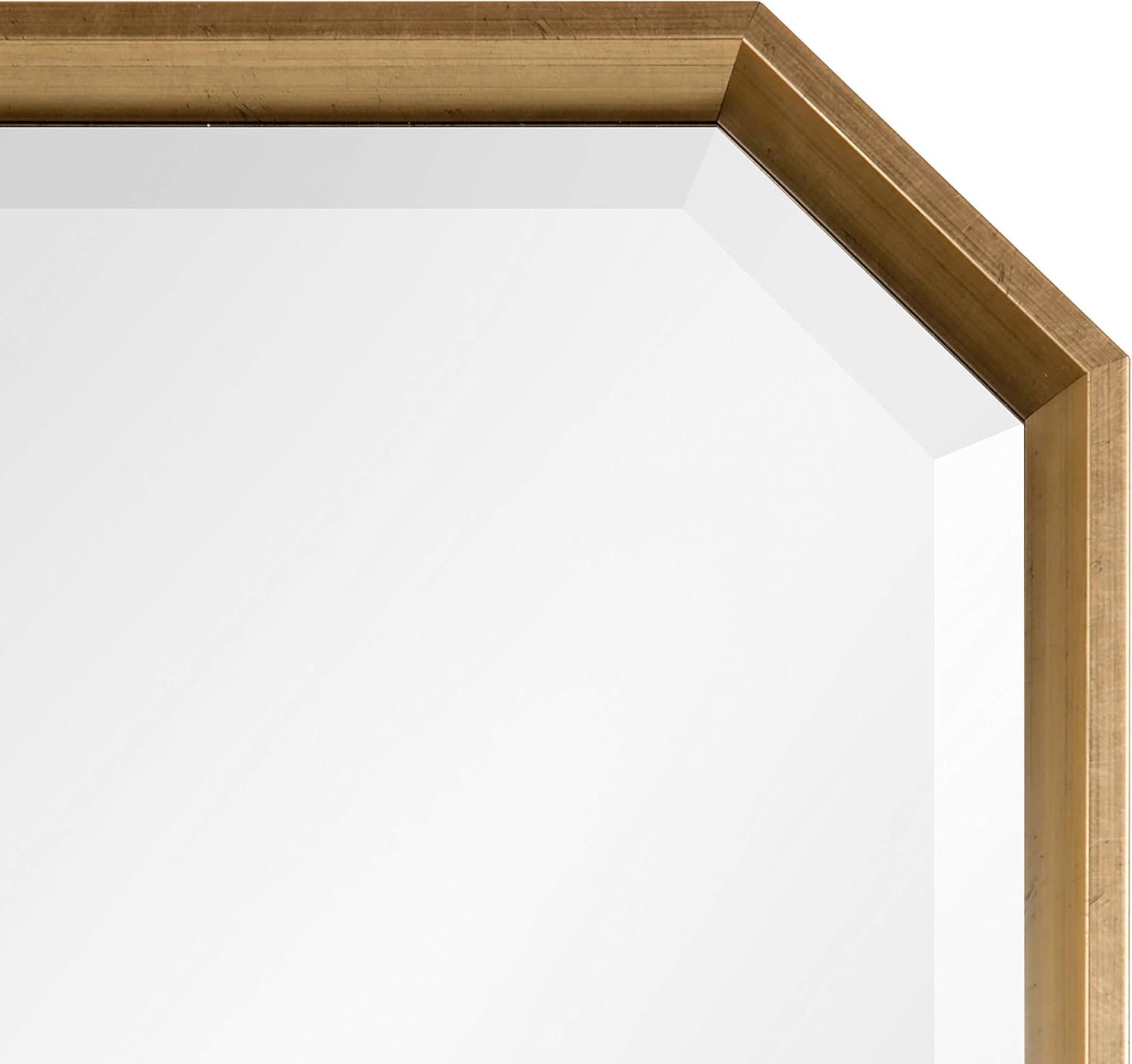 imageKate and Laurel Calter Modern Full Length Framed Octagon Wall Mirror 16 x 485 Gold Decorative Glam Geometric Wall AccentGold