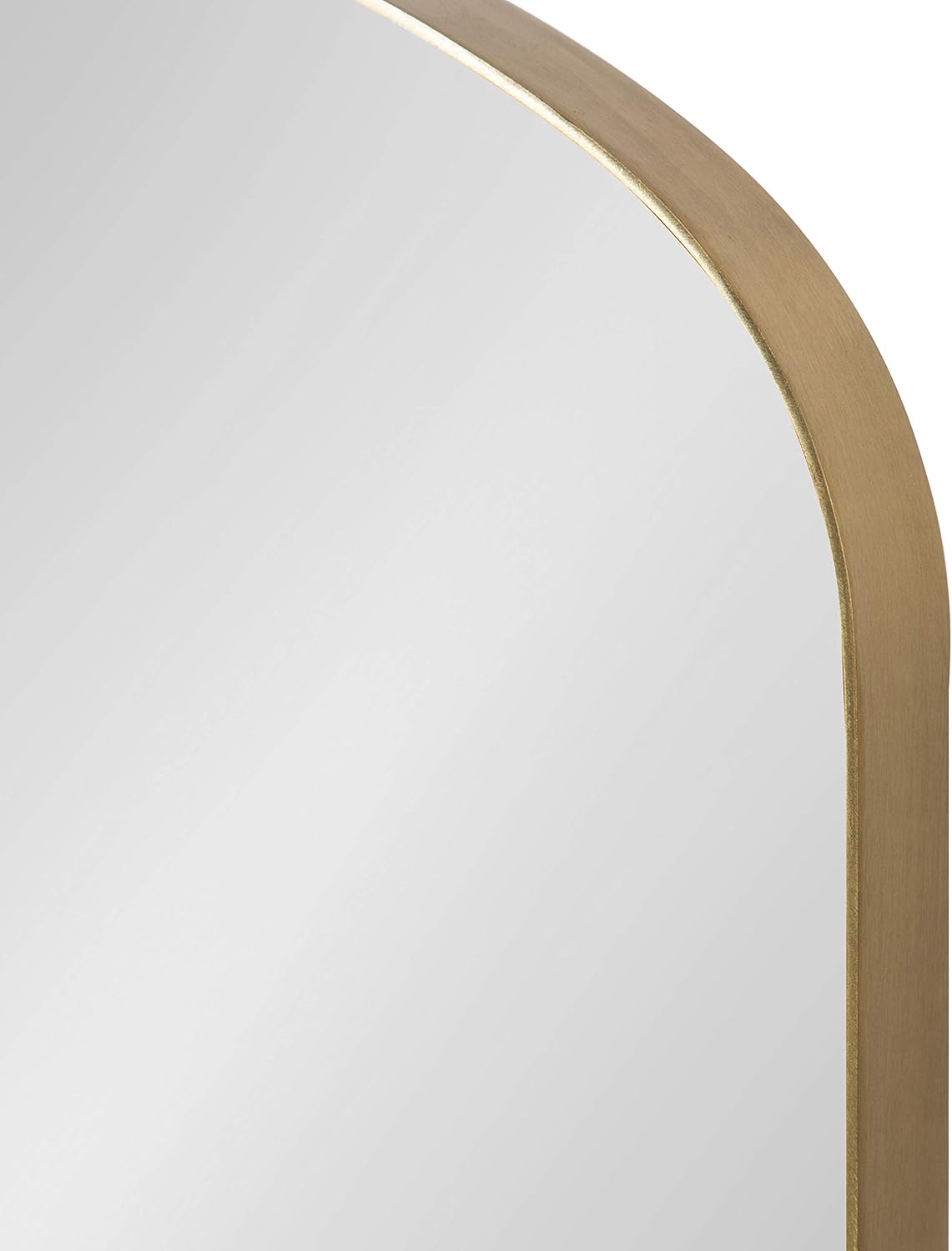 imageKate and Laurel Peyson Arched Wall Mirror with Shelf 18 x 24 Gold Decorative Modern Metal Arch Mirror with Storage Shelf for Glamorous Wall Decor