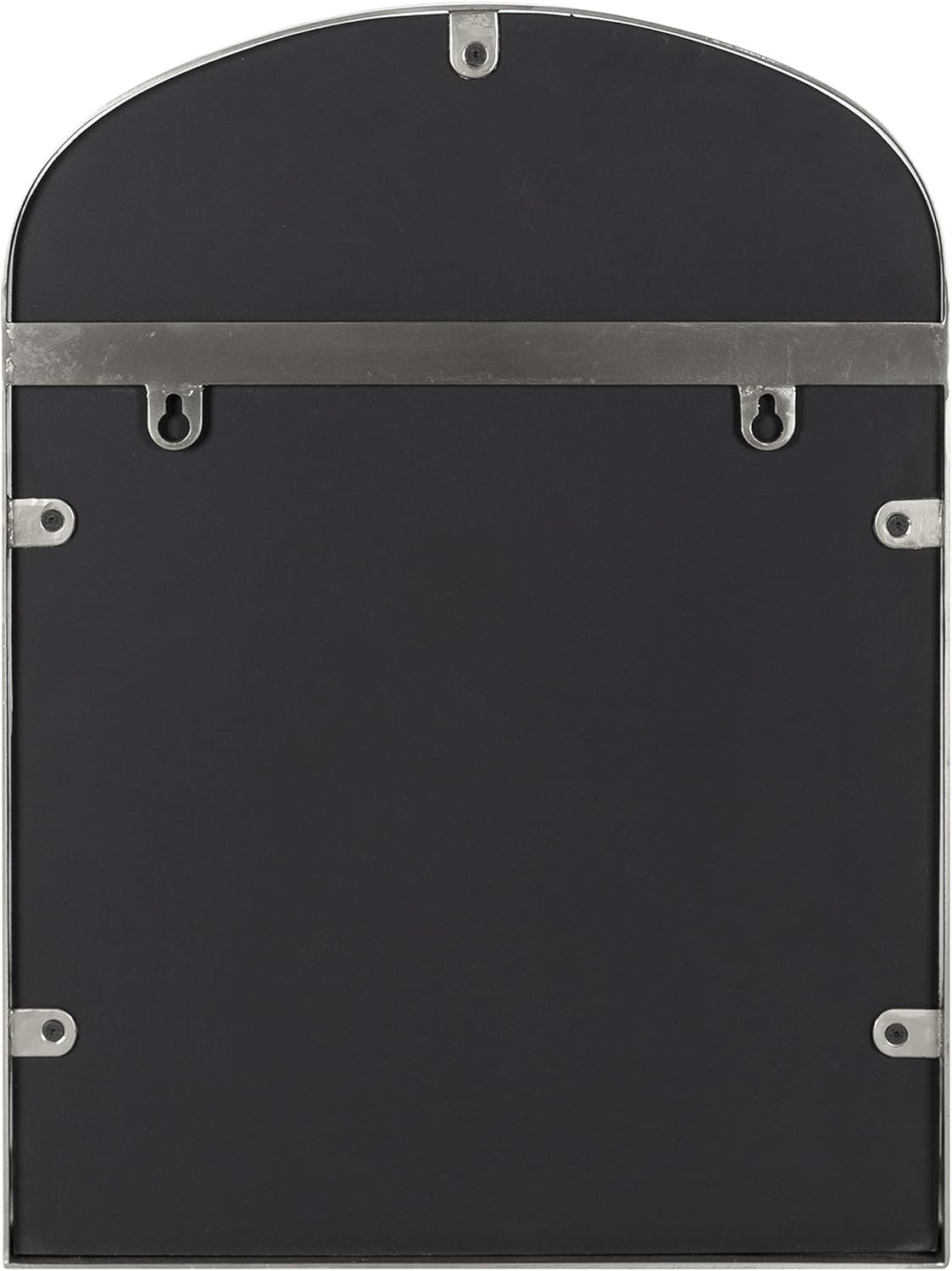imageKate and Laurel Peyson Arched Wall Mirror with Shelf 18 x 24 Silver Decorative Modern Metal Arch Mirror with Storage Shelf for Glamorous Wall DcorSilver