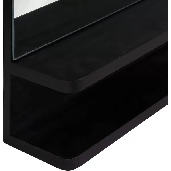 imageKate and Laurel Astora Modern Arched Wall Mirror 18 x 30 Black Vibrant Framed Mirror for Storage and Display