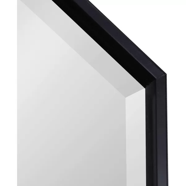 imageKate and Laurel Calter Modern Full Length Framed Octagon Wall Mirror 16 x 485 Black Decorative Glam Geometric Wall AccentBlack