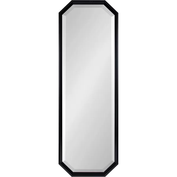 imageKate and Laurel Calter Modern Full Length Framed Octagon Wall Mirror 16 x 485 Black Decorative Glam Geometric Wall AccentBlack