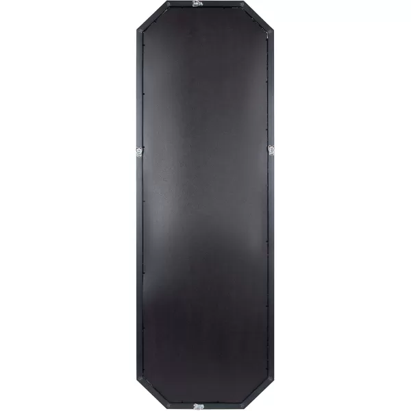 imageKate and Laurel Calter Modern Full Length Framed Octagon Wall Mirror 16 x 485 Black Decorative Glam Geometric Wall AccentBlack