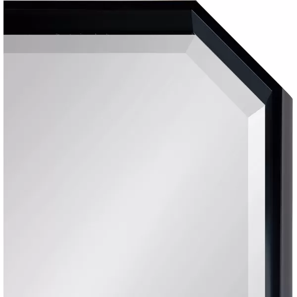 imageKate and Laurel Calter Modern Full Length Framed Octagon Wall Mirror 16 x 485 Black Decorative Glam Geometric Wall AccentBlack