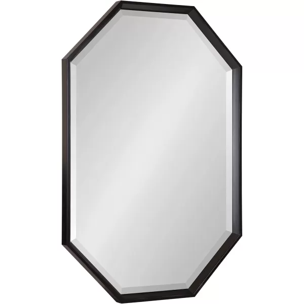 imageKate and Laurel Calter Modern Full Length Framed Octagon Wall Mirror 16 x 485 Black Decorative Glam Geometric Wall AccentBlack