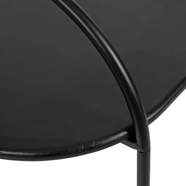 imageKate and Laurel Caplan Modern Capsule C TV Tray or Laptop Table for Living Room Home Decor 20x13x33 WhiteGoldBlack