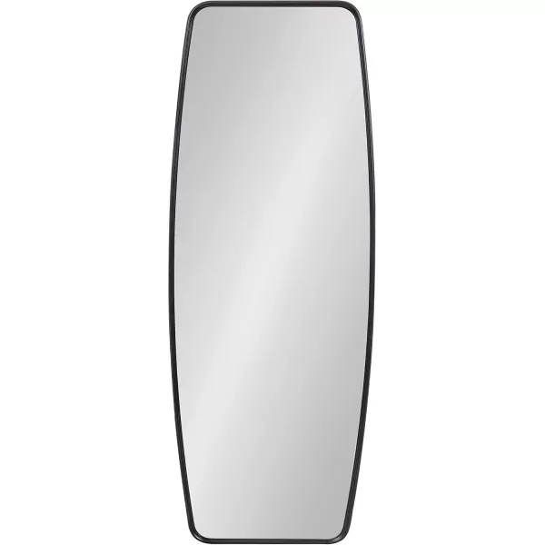 imageKate and Laurel Caskill Modern Barrel Mirror 18 x 48 Black Full Sized Rounded Rectangle Mirror for Wall