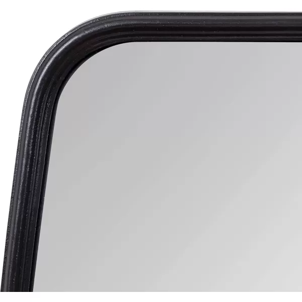 imageKate and Laurel Caskill Modern Barrel Mirror 18 x 48 Black Full Sized Rounded Rectangle Mirror for Wall