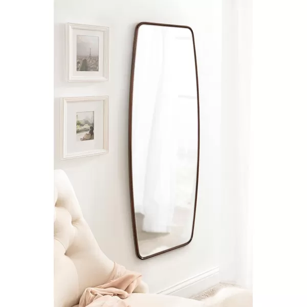 imageKate and Laurel Caskill Modern Barrel Mirror 18 x 48 Dark Bronze Round Rectangle Barrel Full Length Mirror for Wal