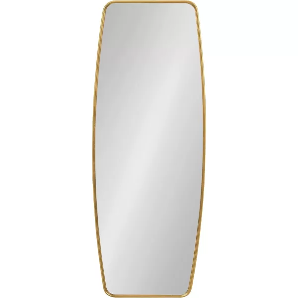 imageKate and Laurel Caskill Modern Barrel Mirror 18 x 48 Gold Rounded Rectangle Full Sized Mirror for Wall