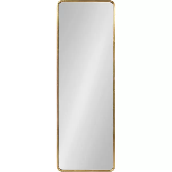 imageKate and Laurel Caskill Modern Glam Round Rectangle Tall Hanging Wall Mirror with Slim Frame and Narrow Profile 16x48 GoldGold