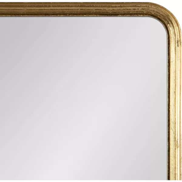 imageKate and Laurel Caskill Modern Glam Round Rectangle Tall Hanging Wall Mirror with Slim Frame and Narrow Profile 16x48 GoldGold