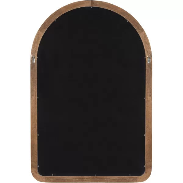 imageKate and Laurel Dessa Transitional Arched Wooden Wall Mirror 24 x 36 Natural Rustic Modern Arch Bathroom Vanity Mirror with Chunky Rounded Profile and Solid Poplar Wood FrameRustic Brown