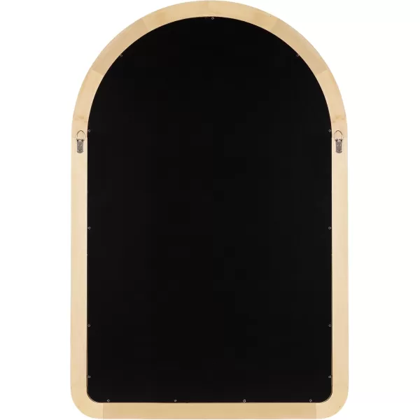 imageKate and Laurel Dessa Transitional Arched Wooden Wall Mirror 24 x 36 Natural Rustic Modern Arch Bathroom Vanity Mirror with Chunky Rounded Profile and Solid Poplar Wood FrameNatural