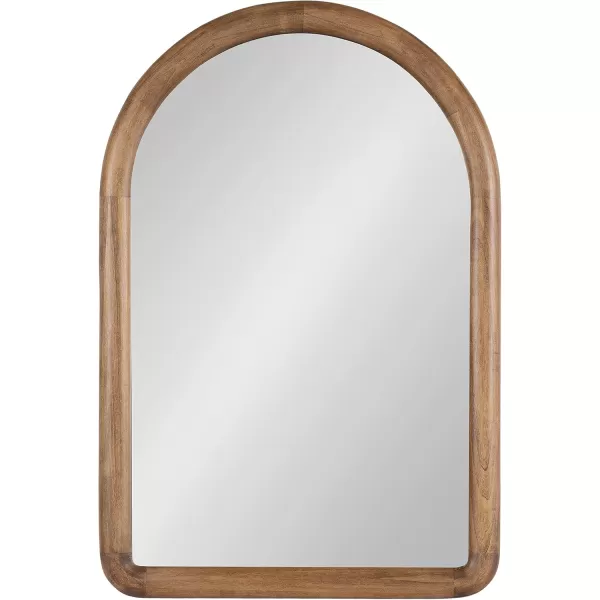 imageKate and Laurel Dessa Transitional Arched Wooden Wall Mirror 24 x 36 Natural Rustic Modern Arch Bathroom Vanity Mirror with Chunky Rounded Profile and Solid Poplar Wood FrameRustic Brown