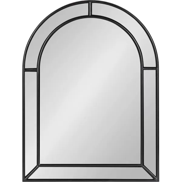 imageKate and Laurel Fairbrook Transitional Arched Wall Mirror 18 x 24 Black Sophisticated Glam Mirror Decor for WallBlack