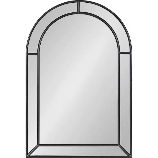 imageKate and Laurel Fairbrook Transitional Arched Wall Mirror 20 x 30 Black Sophisticated Glam Mirror Decor for Wall