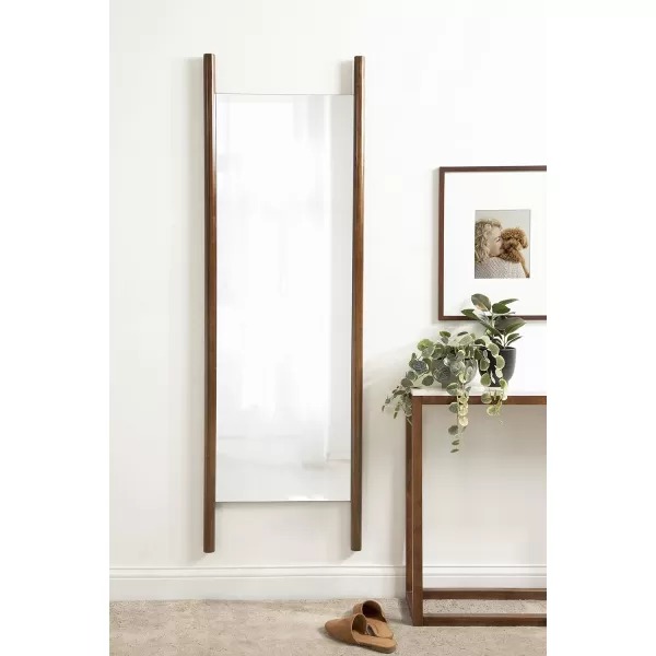 imageKate and Laurel Findlay Transitional Wood Wall Leaner Mirror 21x67 Walnut BrownBrown