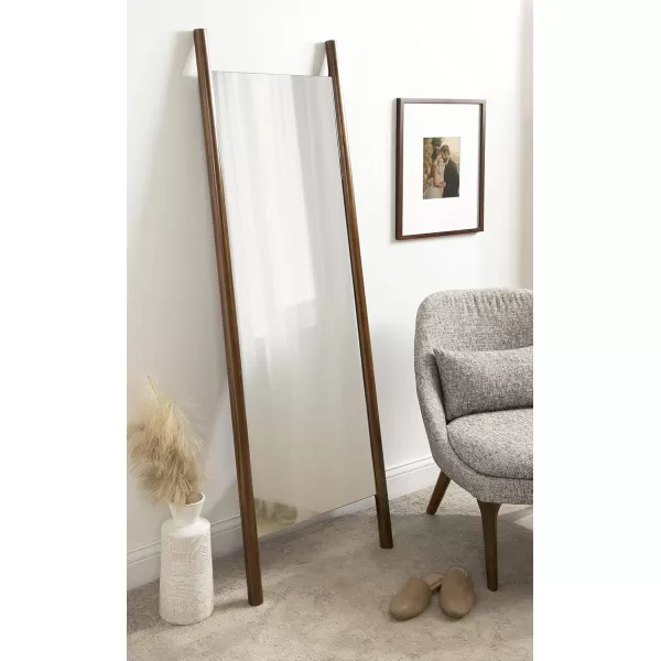 imageKate and Laurel Findlay Transitional Wood Wall Leaner Mirror 21x67 Walnut BrownBrown