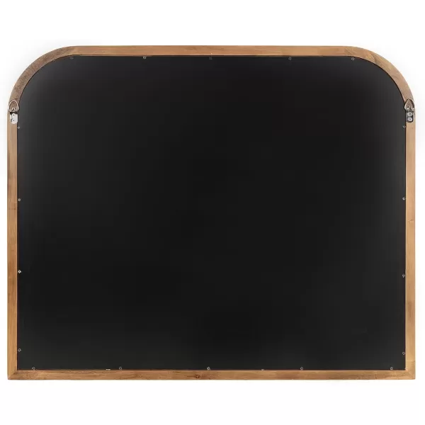 imageKate and Laurel Glenby MidCentury Modern Arch Wall Mirror 24 x 36 Natural Wood Wooden Arched Bathroom Mirror with Rounded and Stepped Frame ProfileRustic Brown